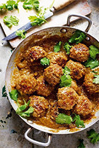 Meatballs in Tomatillo & Serrano Salsa