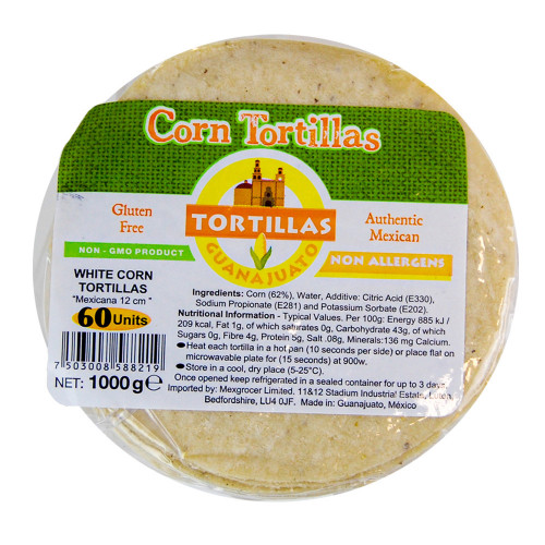 12cm White Corn Tortilla Mexicana