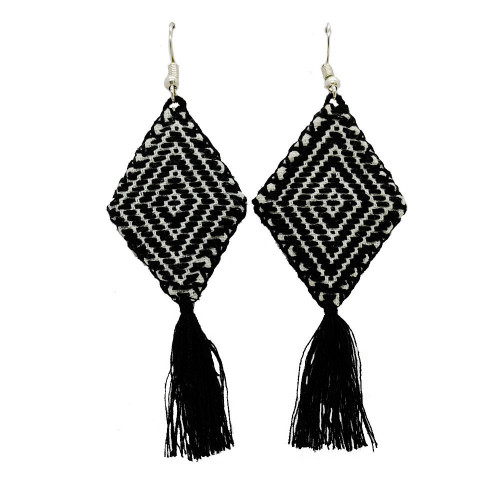 Mexican Kite Nero Black Earrings