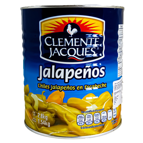Clemente Jacques Whole Jalapeno 2.8kg (Drained Weight 1.54kg)