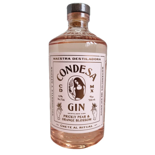 A bottle of Condesa Prickly Pear Gin 700ml