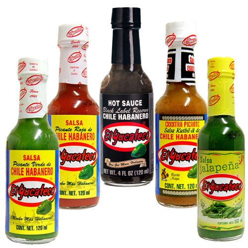 EL YUCATECO "BIG FIVE" HOT SAUCE KIT