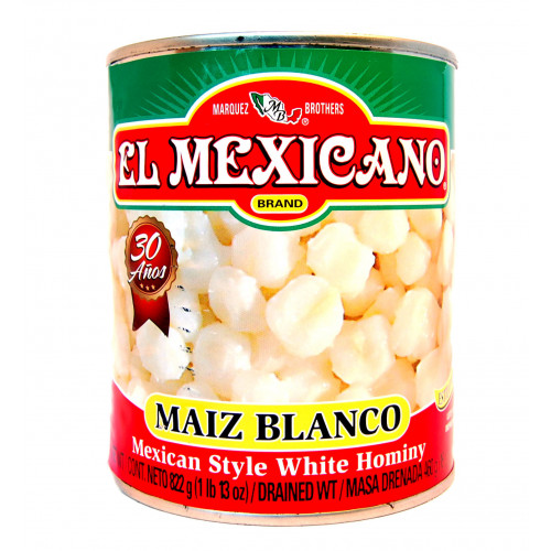 El Mexicano Pozole 822g Mexican White Hominy in Brine