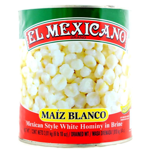 El Mexicano Pozole 3kg (Drained Weight 1.81kg) Mexican White Hominy in Brine