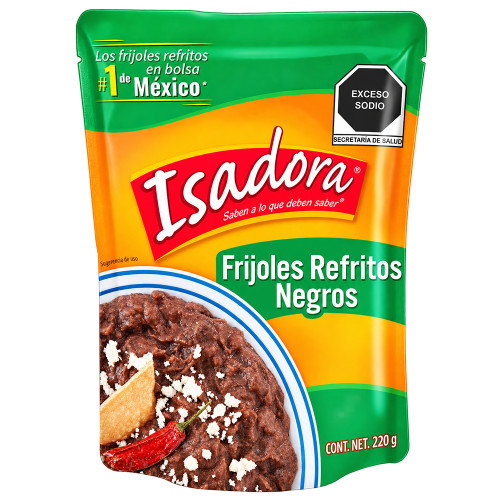 Isadora Refried Black Beans Little Pouch 220g