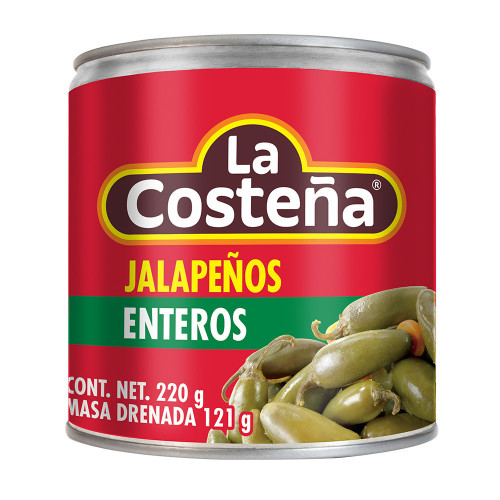 La Costena Jalapeno Chillies Whole 220g (Drained Weight 121g)