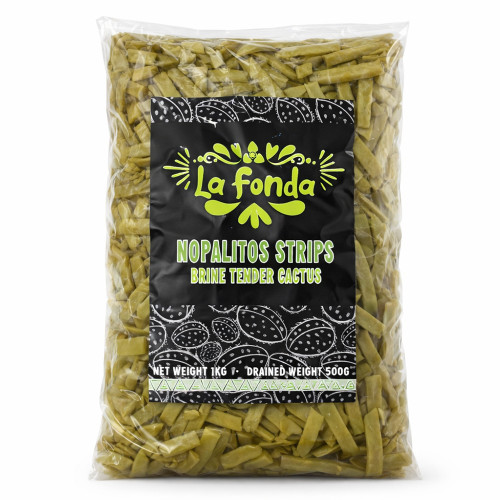 La Fonda Cactus Strips Pouch 1kg (500g Drained Weight)