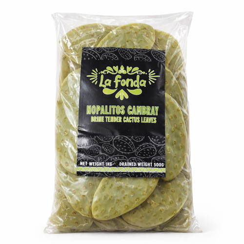 La Fonda Cactus Whole Leaves Pouch 1kg (500g Drained Weight)