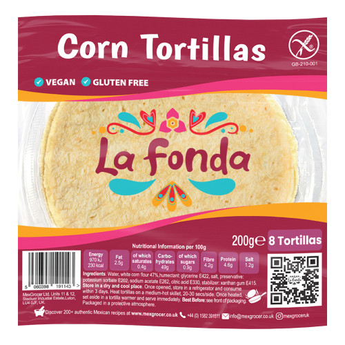 La Fonda Tradicional Corn Tortillas 8 Pieces