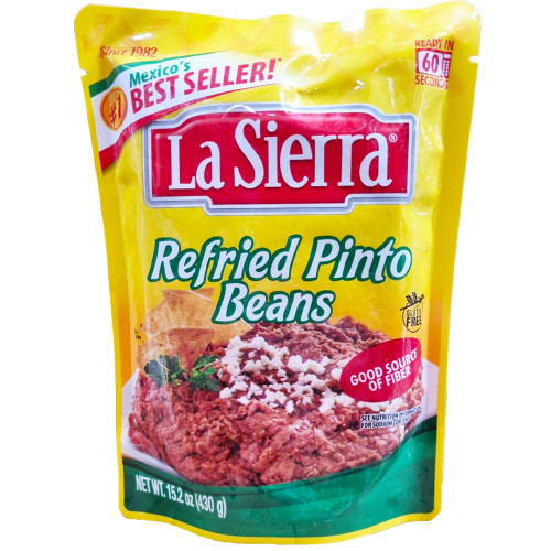 La Sierra Refried Pinto Beans Pouch 430g Mexican Food