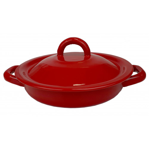 Tortilla Warmer Pewter Red 18cm