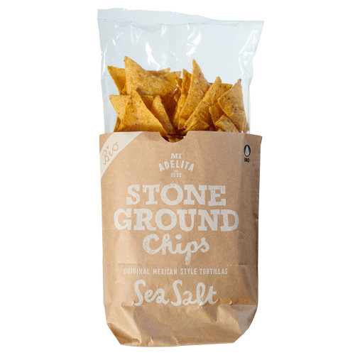 Stone Ground Organic Tortilla Chips Sea Salt 150g