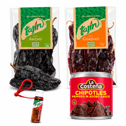 Mexican Dried Chillies & Chipotle in Adobo Kit 