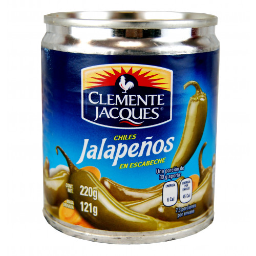 Clemente Jacques Jalapeno Chillies Whole 220g (Drained Weight 121g)