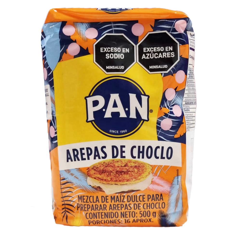 Harina Pan (sweet) Red 500g, Pre-Cooked Sweet Yellow Corn Flour for Arepas