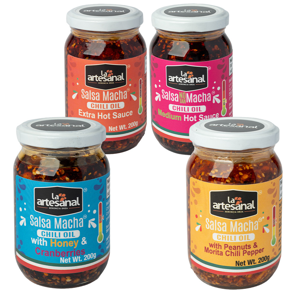 La Artesanal Salsa Macha Bundle | Mexican Salsa Macha Chilli Oil Sauce ...