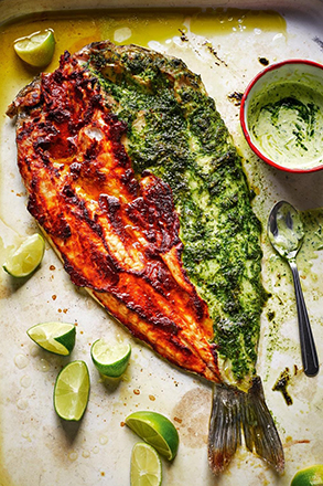 Butterflied Grilled Bass