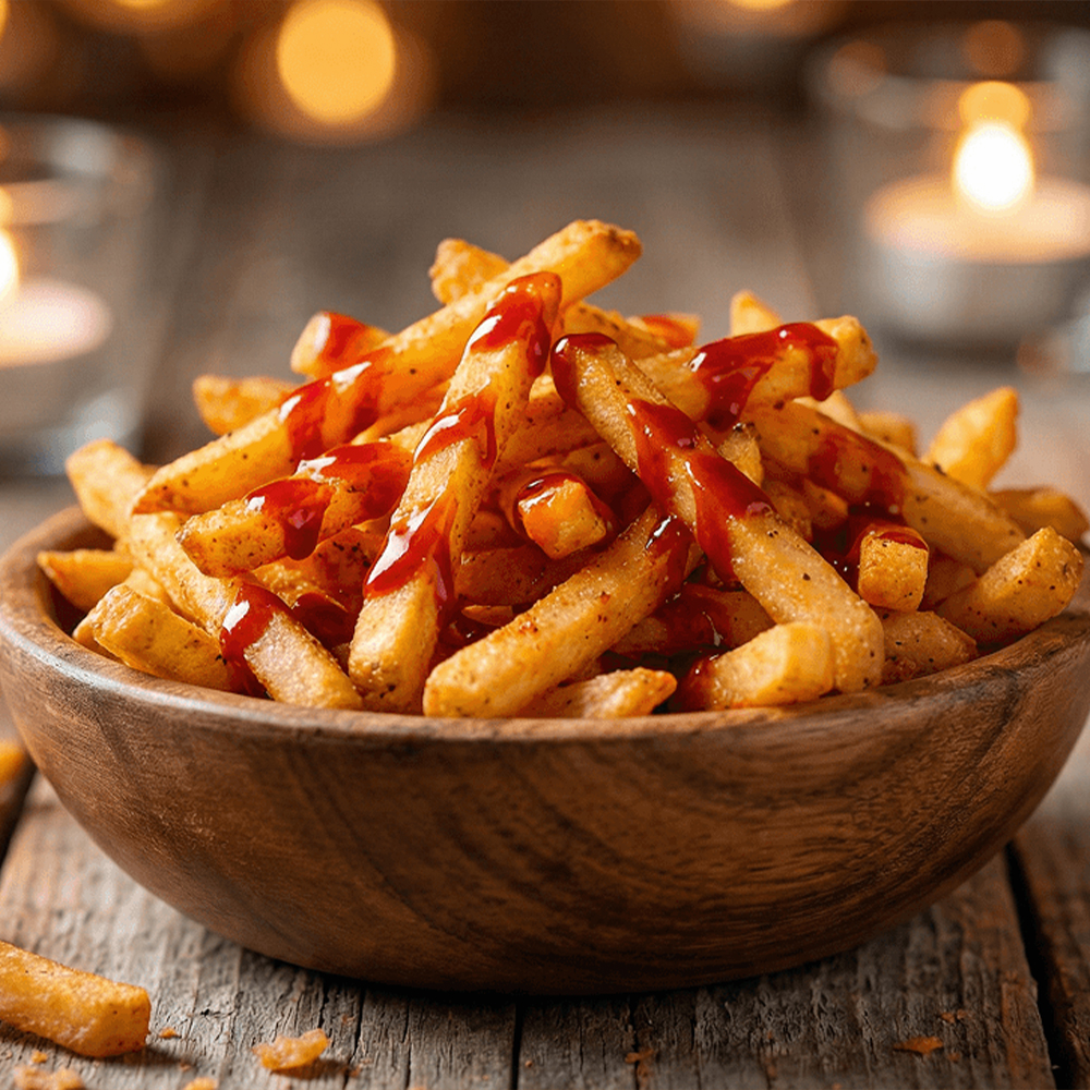 Chips with hot sauce