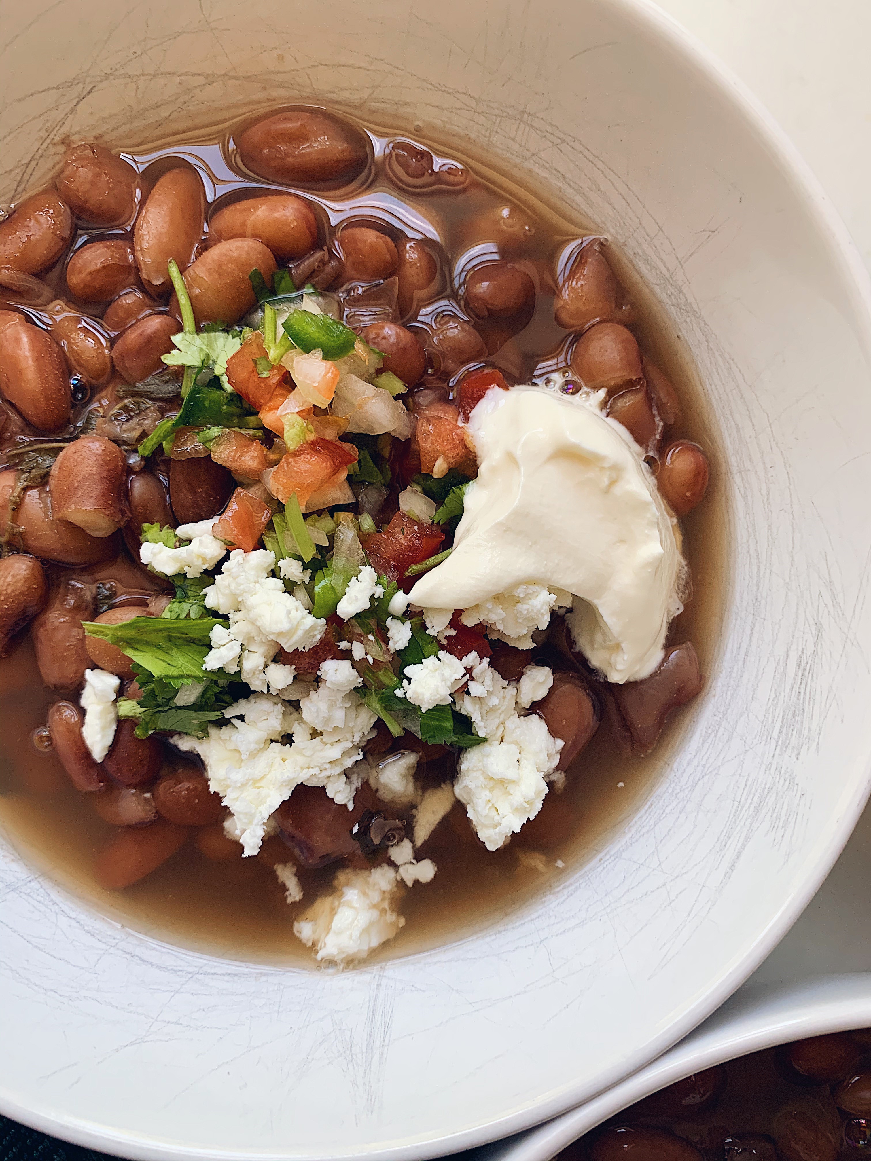 Drain the beans once they are cooked. Recipe: Frijoles de Olla